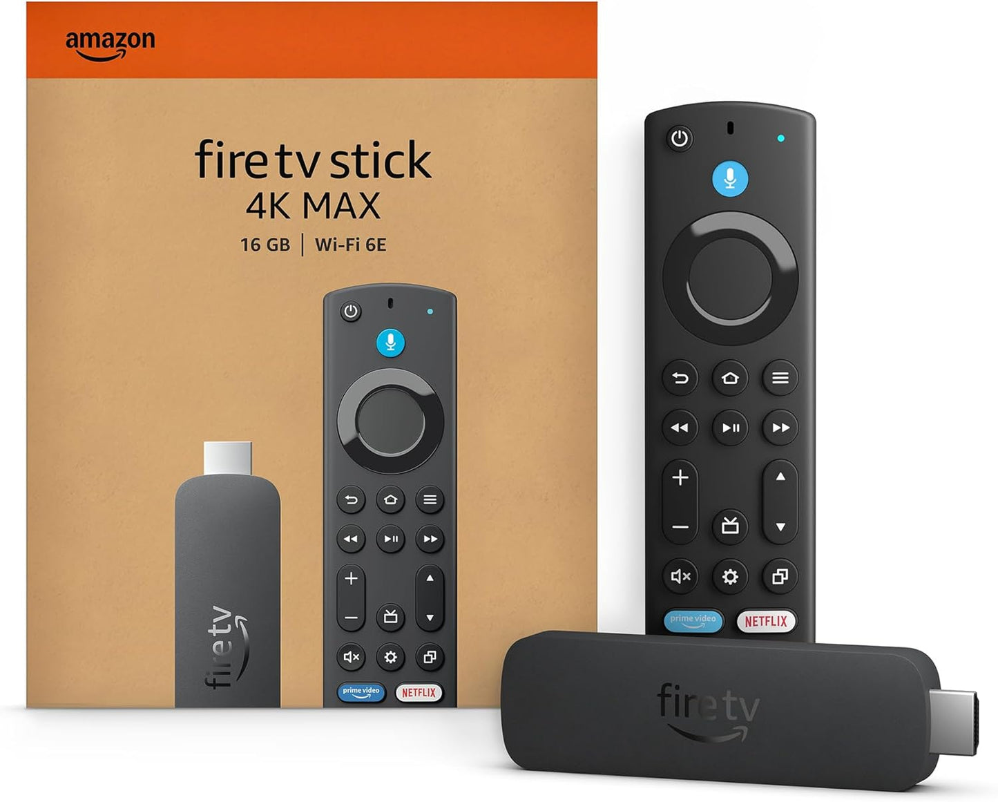Amazon Fire TV Stick 4K Max streaming device (newest model) supports Wi-Fi 6E, free & live TV without cable or satellite