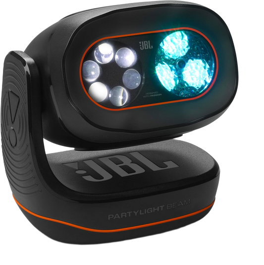 JBL PARTYLIGHT Beam - Bluetooth Projection Party Light, Take Your Party to The Next Level with Room-Filling choreographed lightshow, Match Your Energy