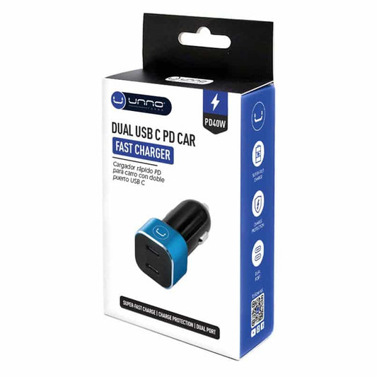 Unno Car Charger PD30W Dual Port Type-C (PW5027)